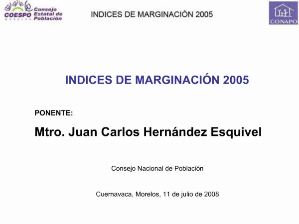 INDICES DE MARGINACI N 2005