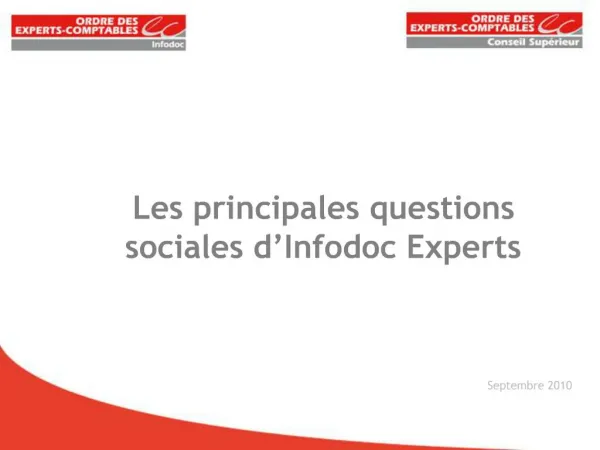 Les principales questions sociales d Infodoc Experts