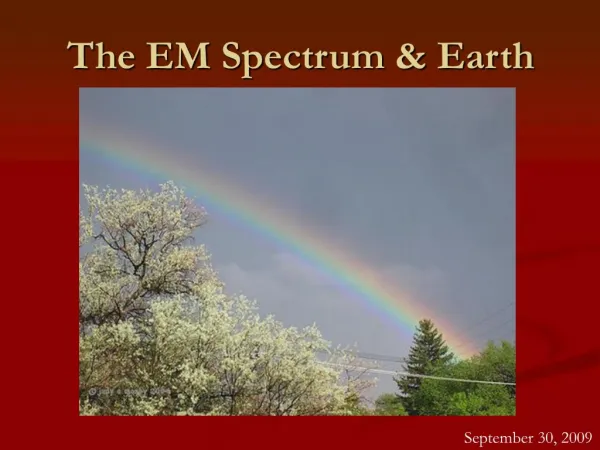 The EM Spectrum Earth