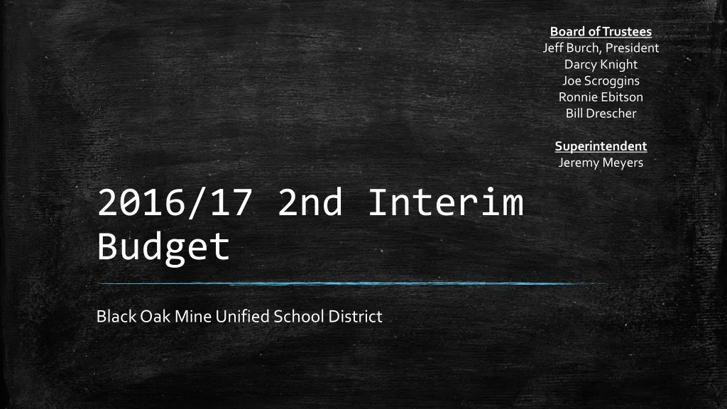 2016 17 2nd interim budget