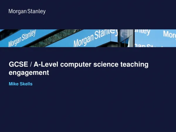 GCSE / A-Level computer science teaching engagement