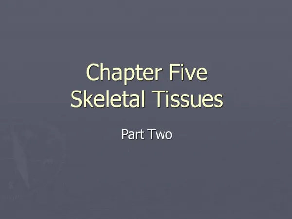 Chapter Five Skeletal Tissues