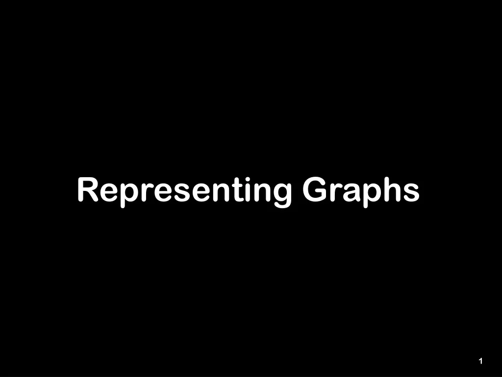 representing graphs