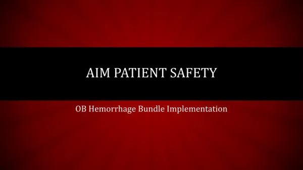 AIM Patient Safety
