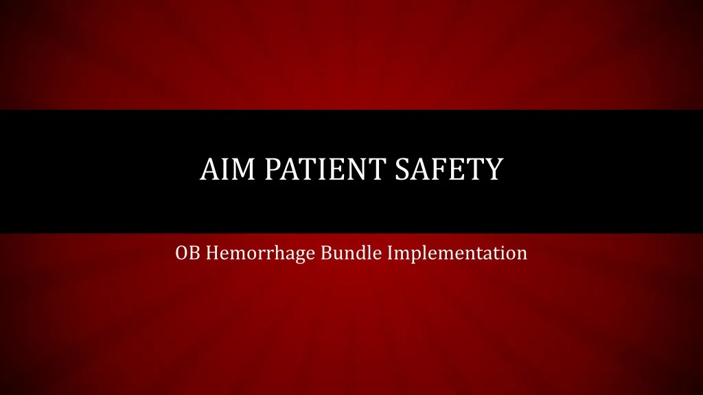 aim patient safety