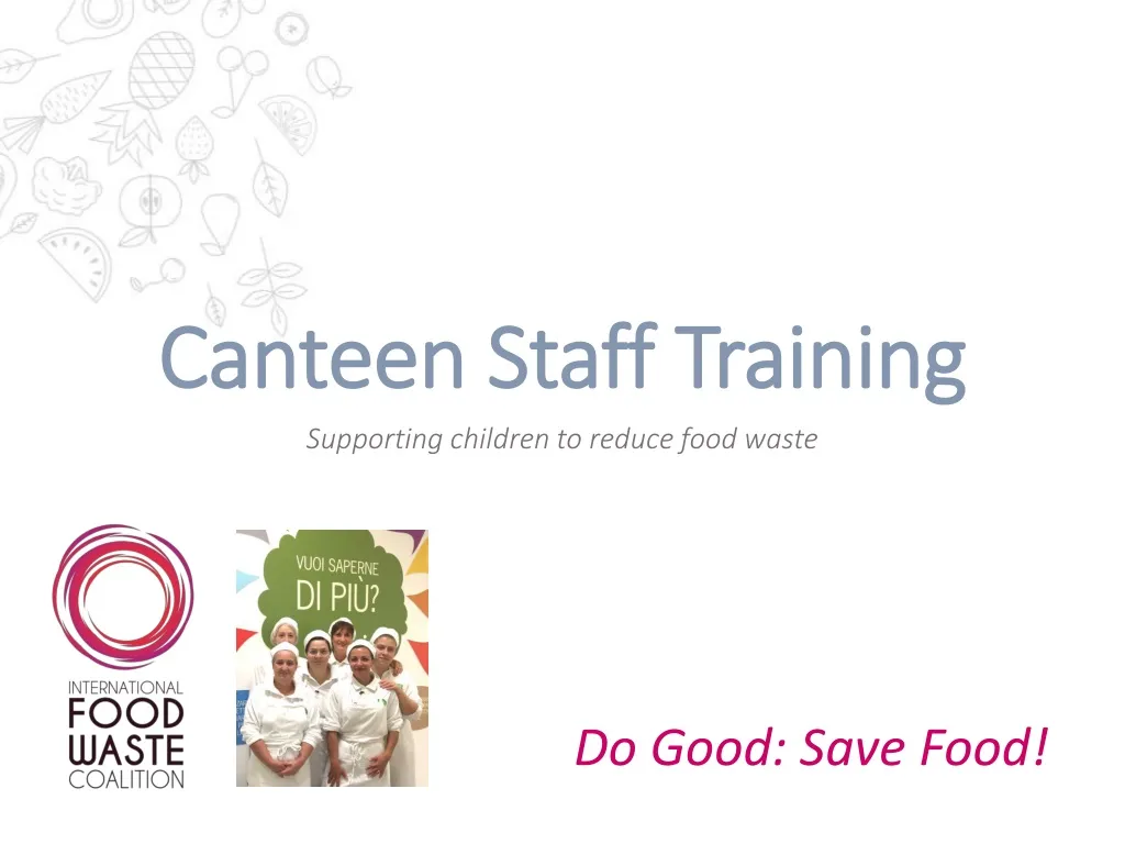 canteen staff training