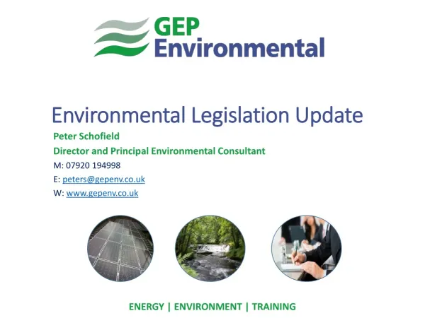 Environmental Legislation Update