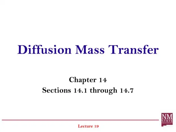 Diffusion Mass Transfer