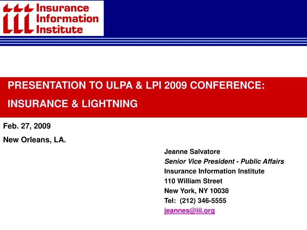 presentation to ulpa lpi 2009 conference