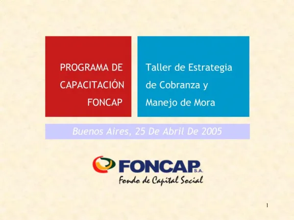 PROGRAMA DE CAPACITACI N FONCAP