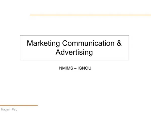 Marketing Communication Advertising