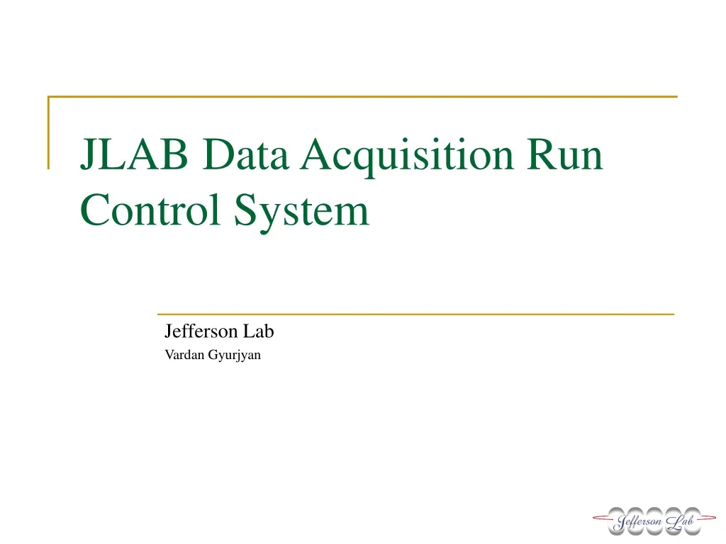 jlab data acquisition run control system
