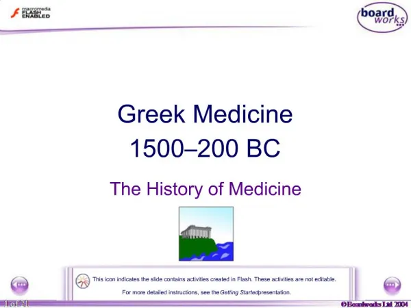 Greek Medicine 1500 200 BC