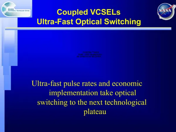 Coupled VCSELs Ultra-Fast Optical Switching
