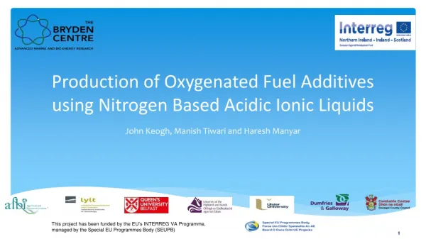 Production of Oxygenated Fuel Additives using Nitrogen Based Acidic Ionic Liquids