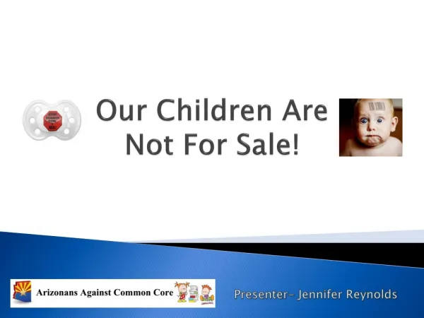 Our Children Are Not For Sale!
