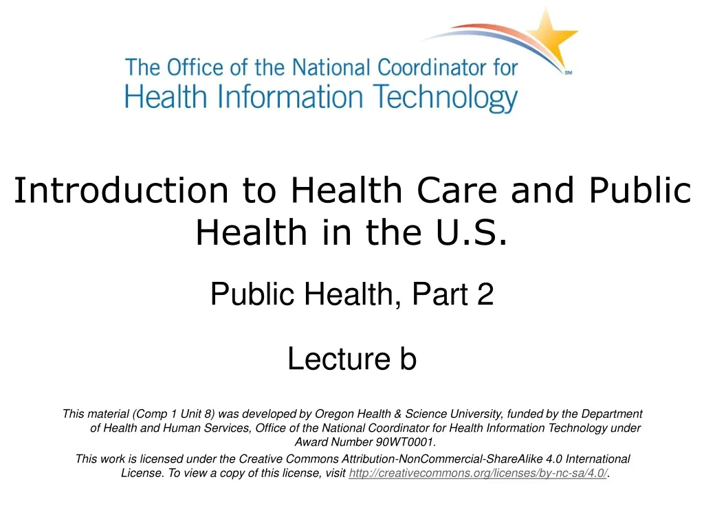 introduction to health care and public health in the u s
