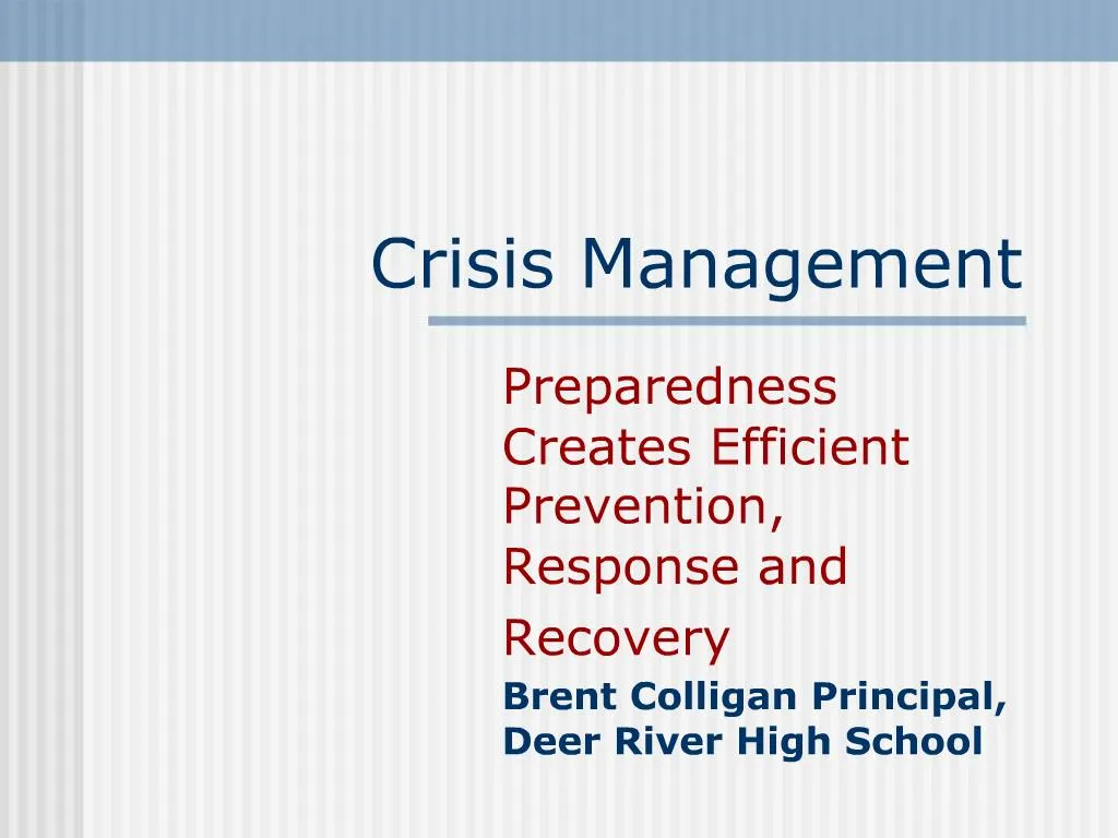 crisis management presentation ppt