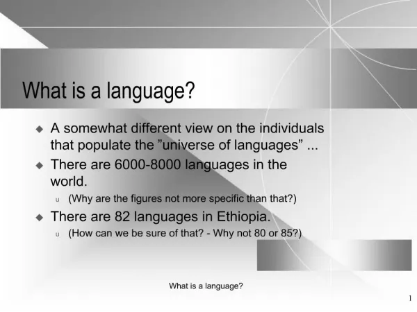 What is a language