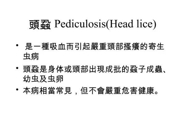 PediculosisHead lice