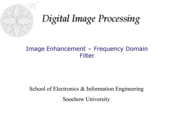 Image Enhancement Frequency Domain Filter
