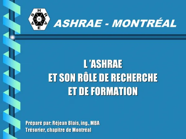 ASHRAE - MONTR AL