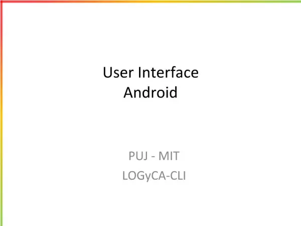 User Interface Android