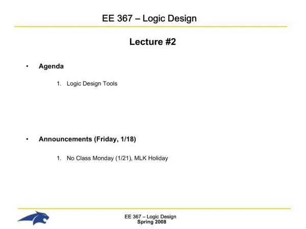 EE 367 Logic Design