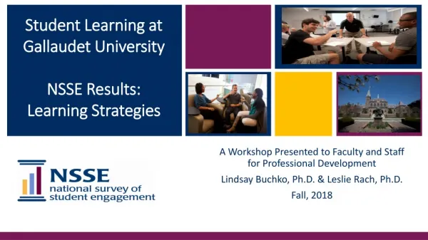 A Workshop Presented to Faculty and Staff for Professional Development