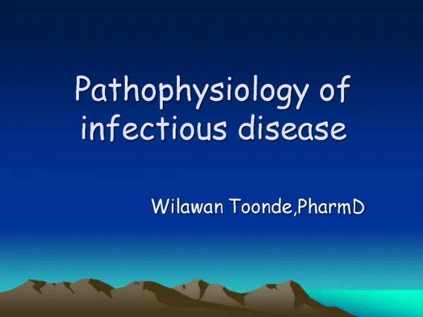 Pathophysiology of infectious disease