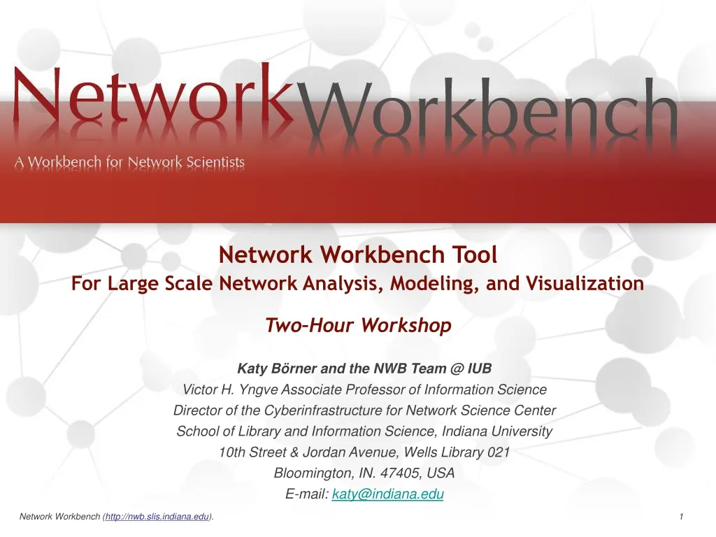 network workbench tool for large scale network