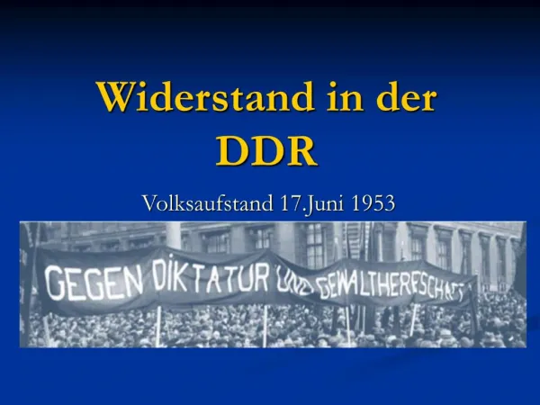 Widerstand in der DDR