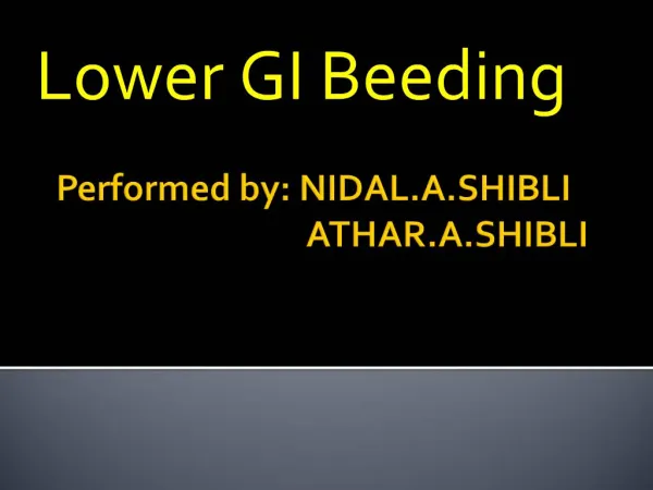 Performed by: NIDAL.A.SHIBLI ATHAR.A.SHIBLI