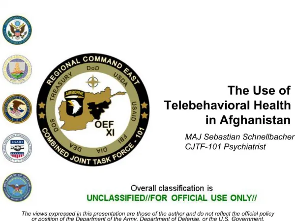The Use of Telebehavioral Health in Afghanistan