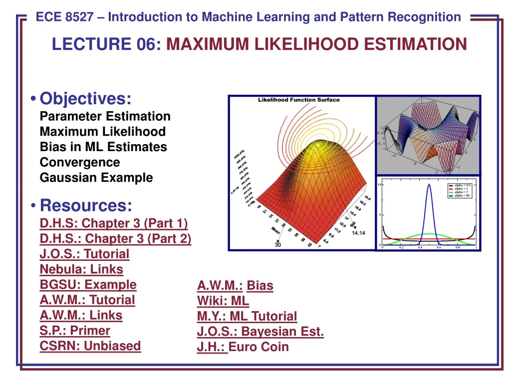 lecture 06 maximum likelihood estimation