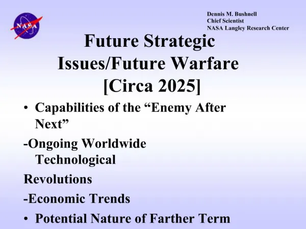 Future Strategic Issues