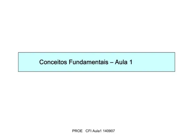 PROE CFI Aula1 140907