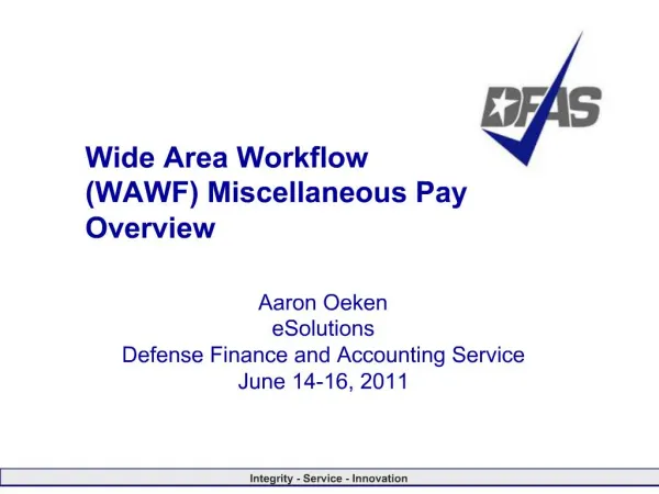 Wide Area Workflow WAWF Miscellaneous Pay Overview