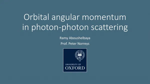 Orbital angular momentum in photon-photon scattering