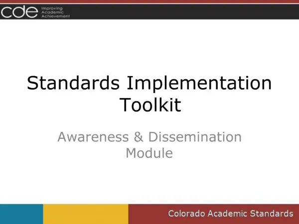 Standards Implementation Toolkit
