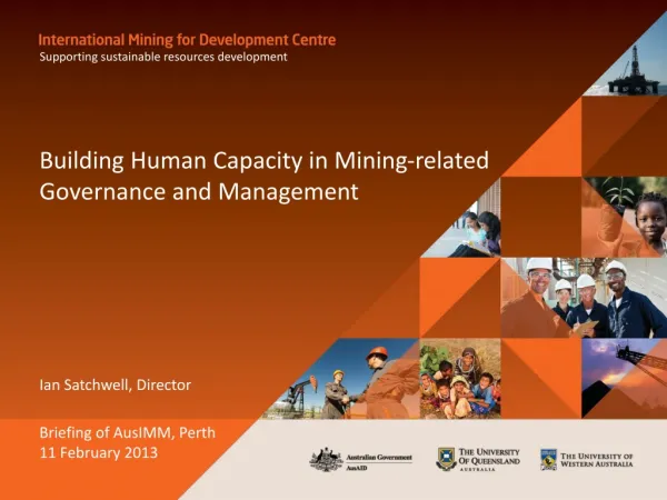Building Human Capacity in Mining-related Governance and Management