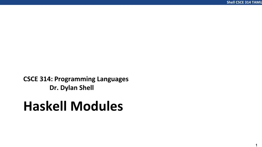 haskell modules