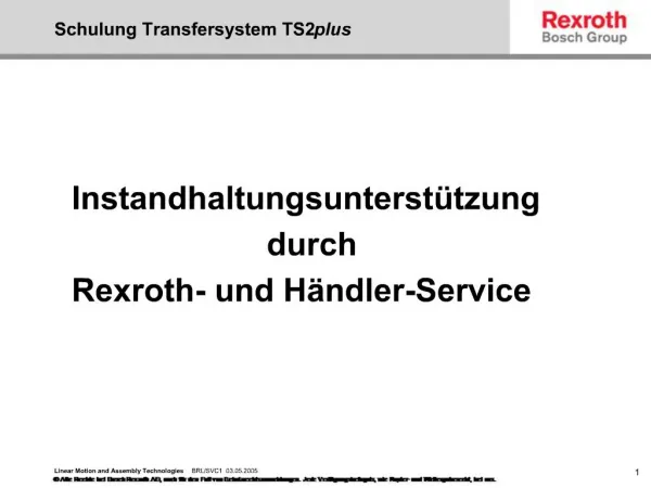 Schulung Transfersystem TS2plus