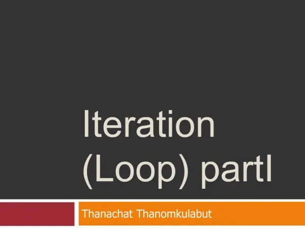 Iteration Loop partI