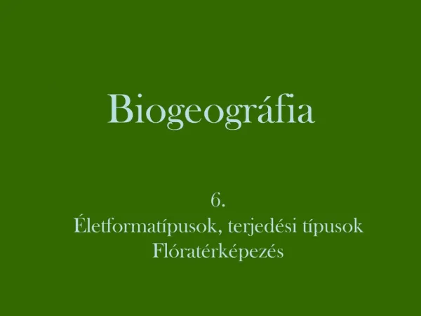 Biogeogr fia