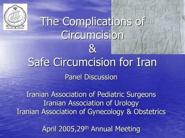 The Complications of Circumcision Safe Circumcision for Iran