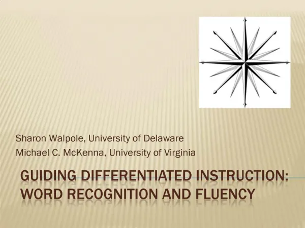 Guiding Differentiated Instruction: Word Recognition and Fluency
