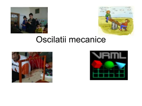 Oscilatii mecanice