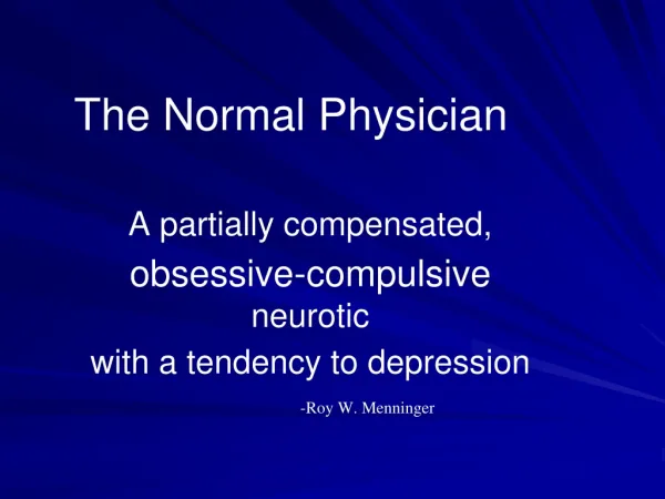The Normal Physician