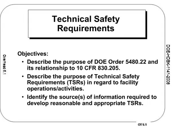 Technical Safety Requirements
